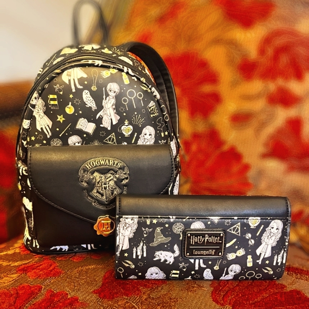 Loungefly Harry Potter Black and White Backpack